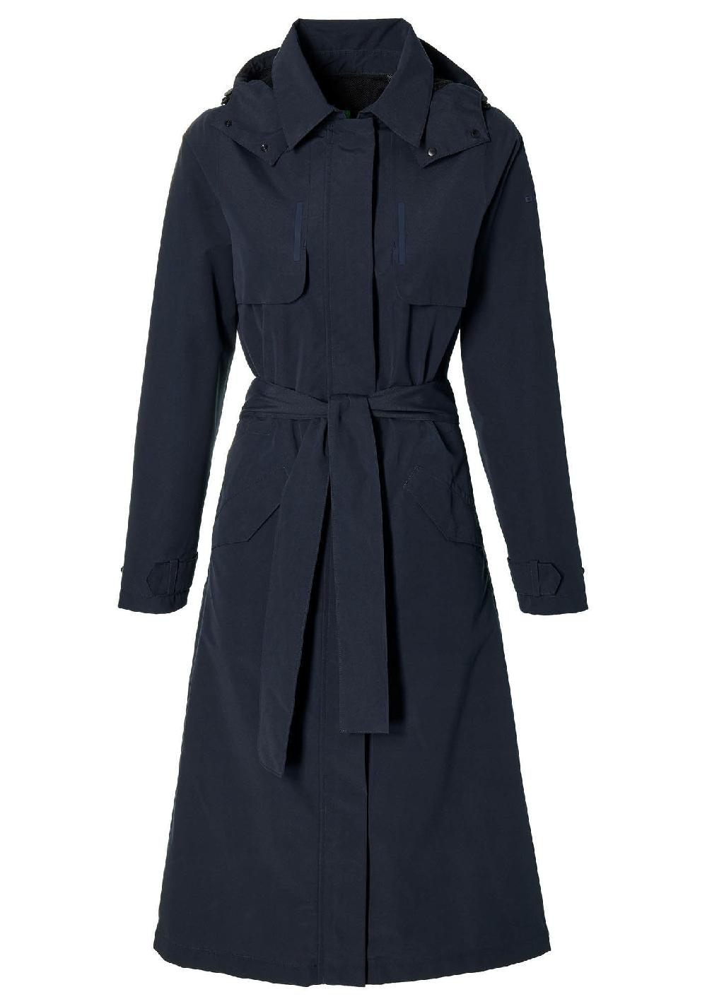 basil Basil Mosse fietsregentrenchcoat - dames - blauw