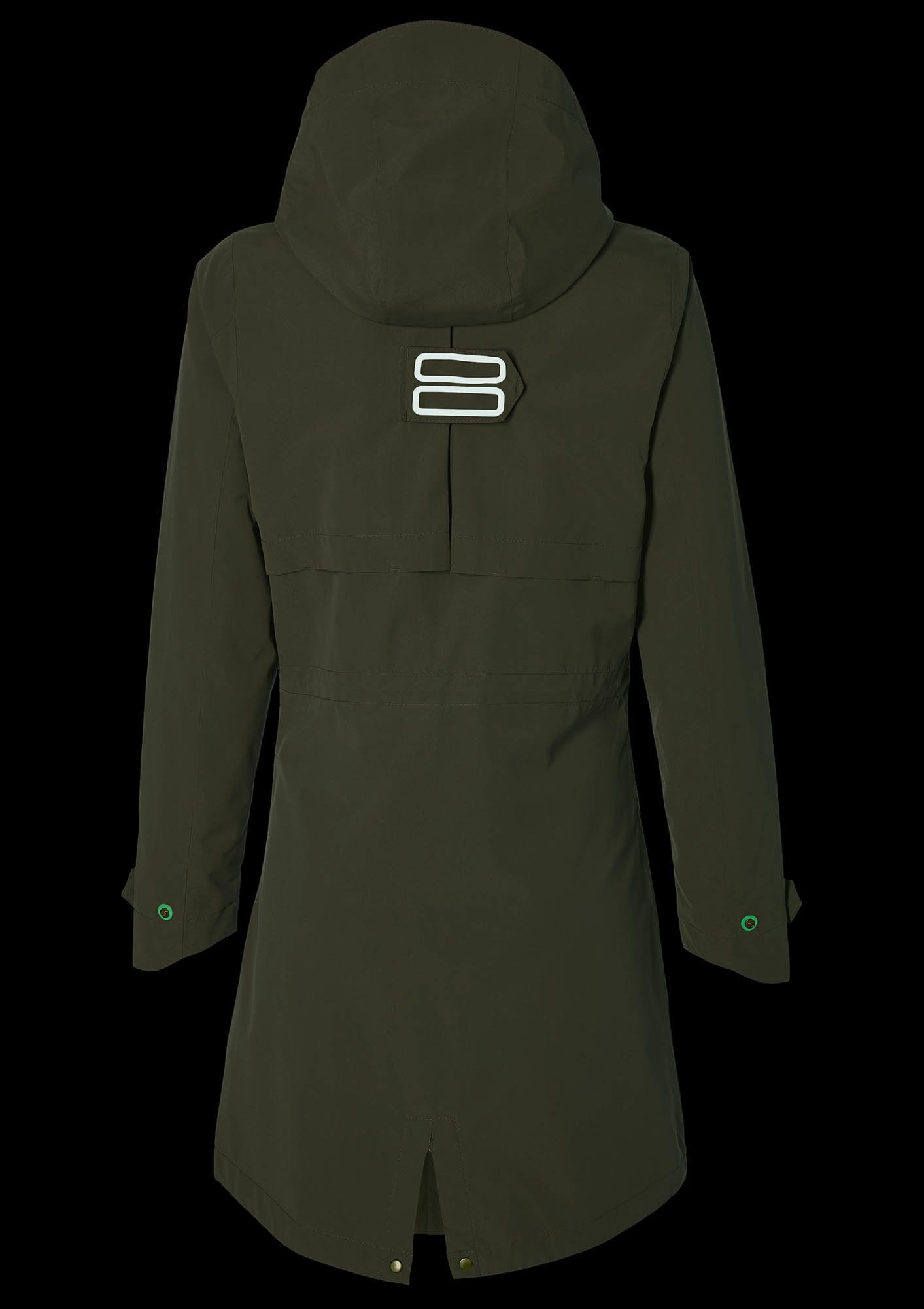 Basil Basil Mosse Regenparka - Dames - Groen