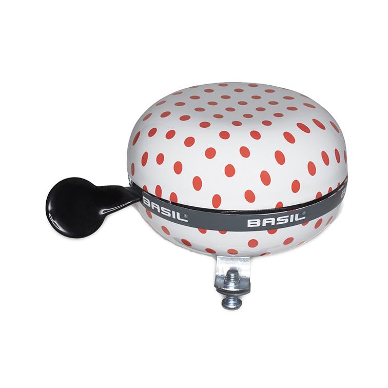 basil Basil Polkadot - fietsbel - wit / rood