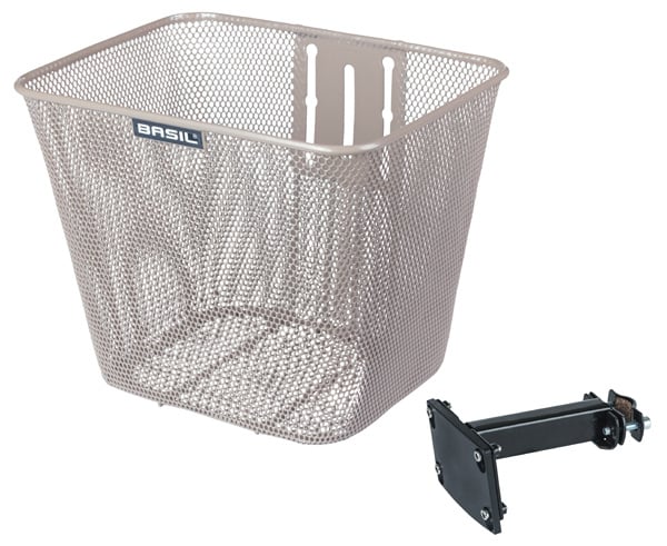 Basil Basil Bilbao FM - Fietsmand - Voorop - Nude Metallic