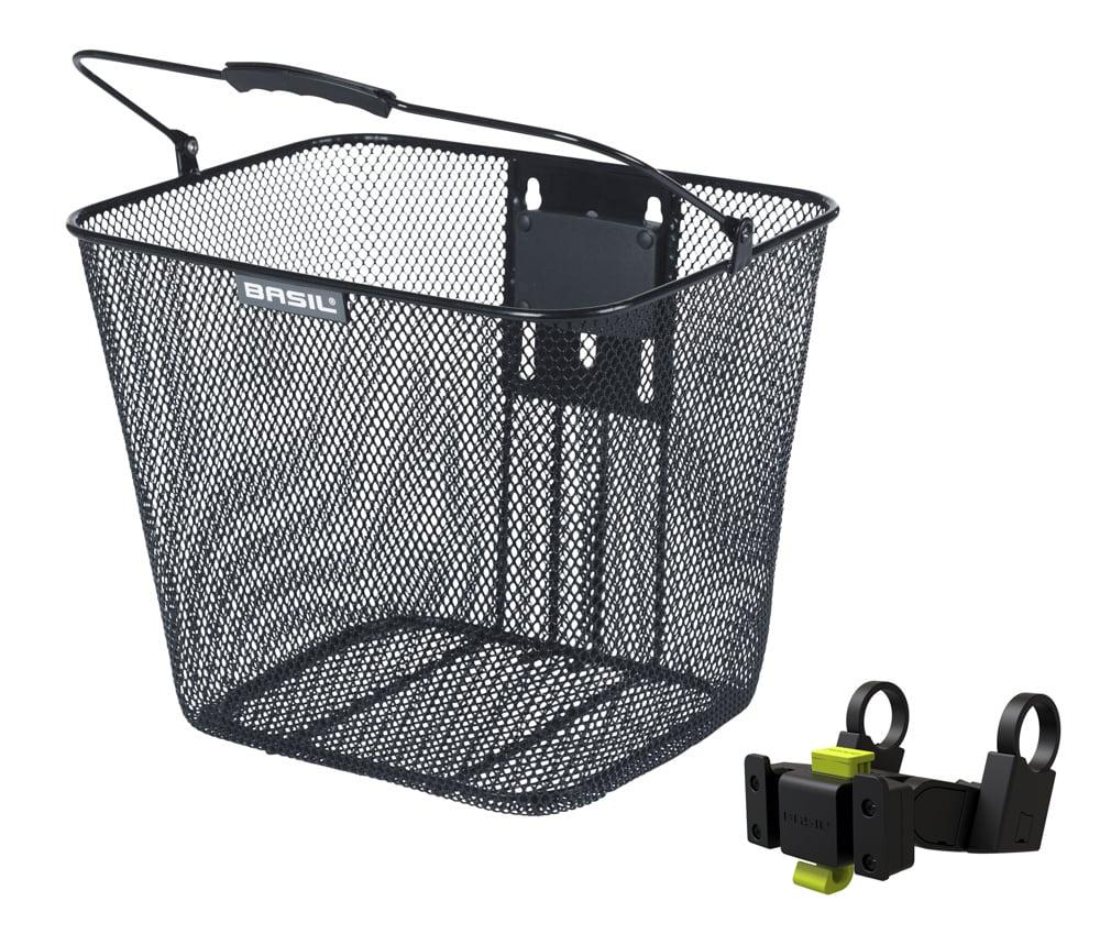 Basil Basil Bilbao Handlebar Holder - Fietsmand - Voorop - Inclusief Basil KF Stuurbochthouder - Zwart