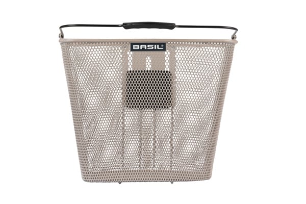 Basil Basil Bilbao KF - Bicycle Basket - Front - Nude Metallic