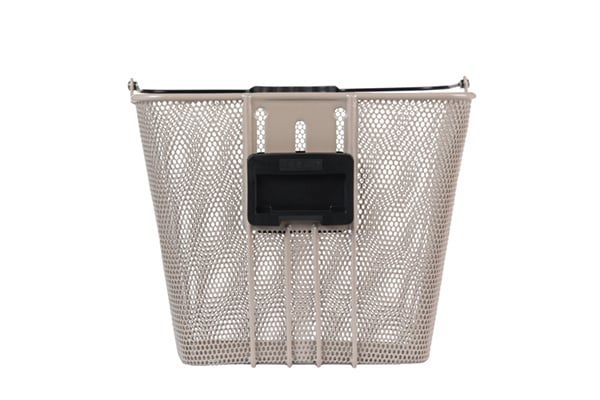Basil Basil Bilbao KF - Bicycle Basket - Front - Nude Metallic