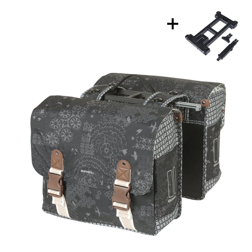 basil Basil Bohème MIK - dubbele fietstas - 35 liter - zwart