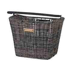 basil Basil Bremen Rattan Look KF - fietsmand - voorop - donkerbruin