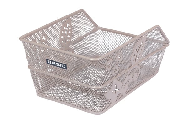 basil Basil Cento Flower S - fietsmand - achterop - nude metallic