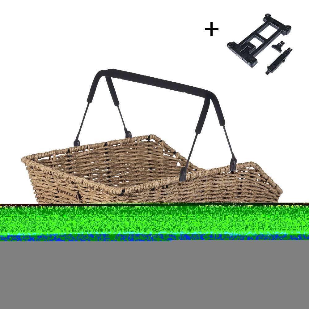 basil Basil Cento Rattan Look MIK - fietsmand - achterop - inclusief MIK systeem - bruin