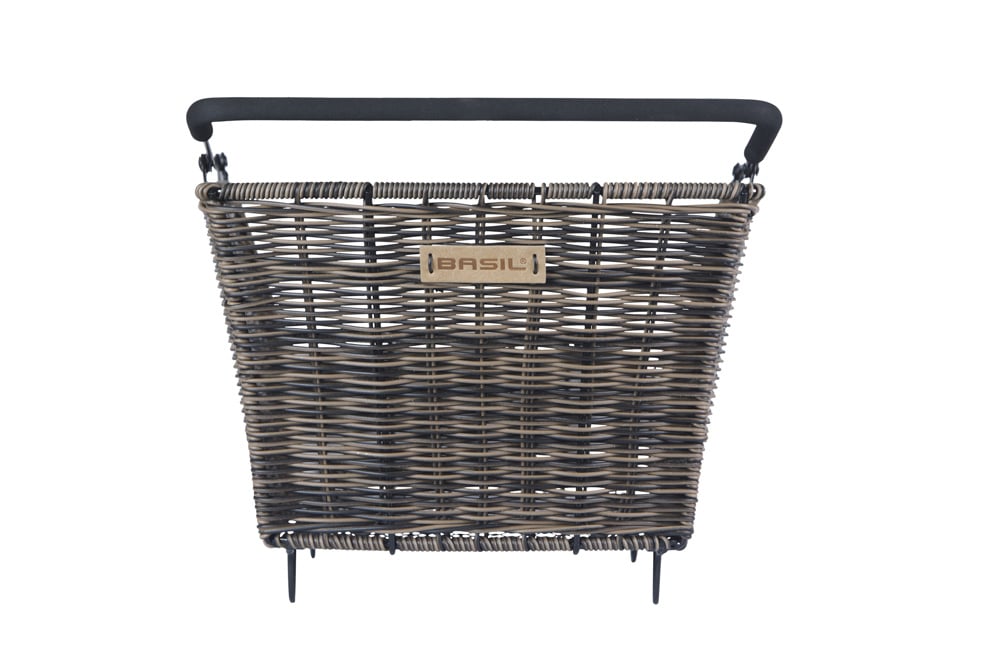 Basil Basil Cento Rattan Look Multi System - Fietsmand - Achterop - Bruin