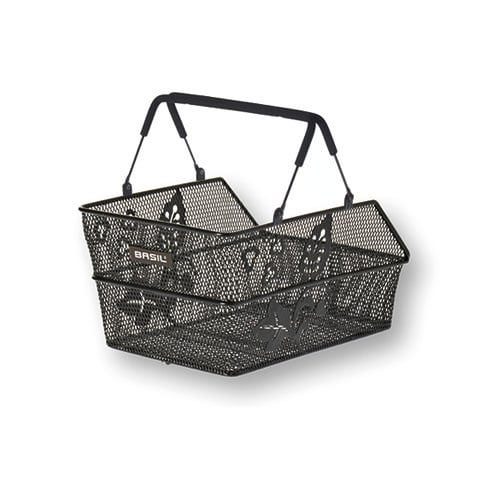 Basil Basil Cento S Flower Multi - Fietsmand - Achterop - Klein - Zwart