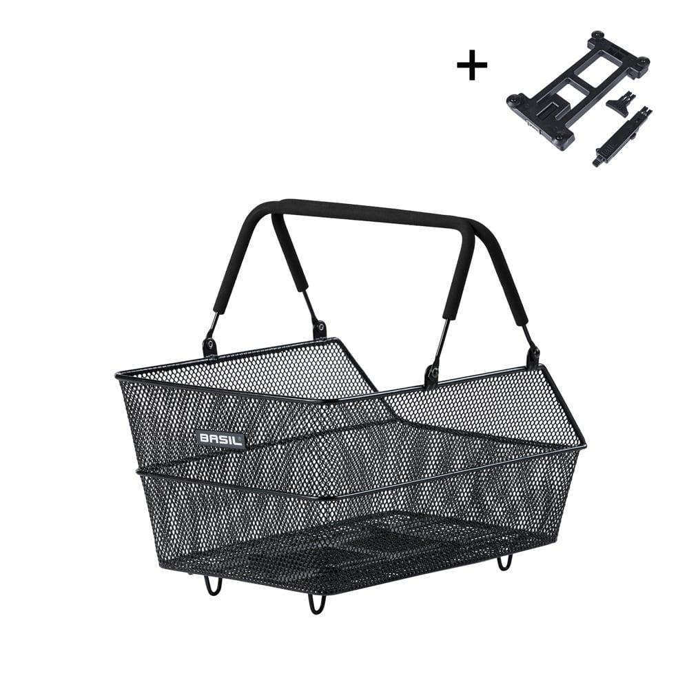 Basil Basil Cento S MIK - Fietsmand - Achterop - Klein - Inclusief MIK Systeem - Zwart
