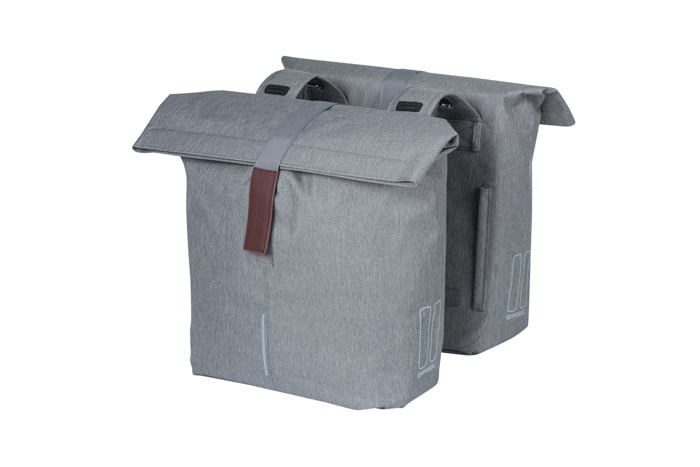 basil Basil City - dubbele fietstas - 28-32 liter - grey melee