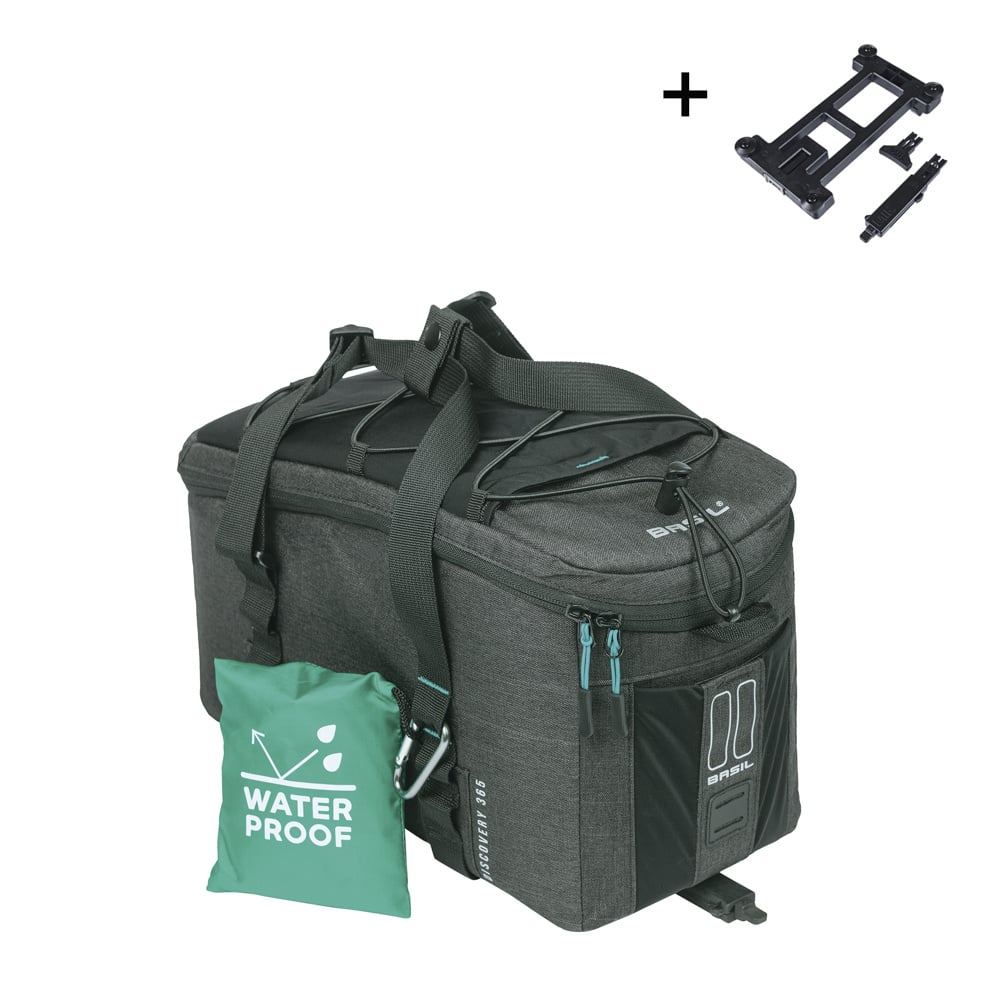 basil Basil Discovery 365D - bagagedragertas M MIK - 9 liter - zwart