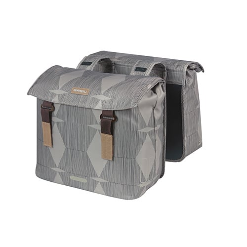 basil Basil Elegance - dubbele fietstas - 40-49 liter - chateau taupe