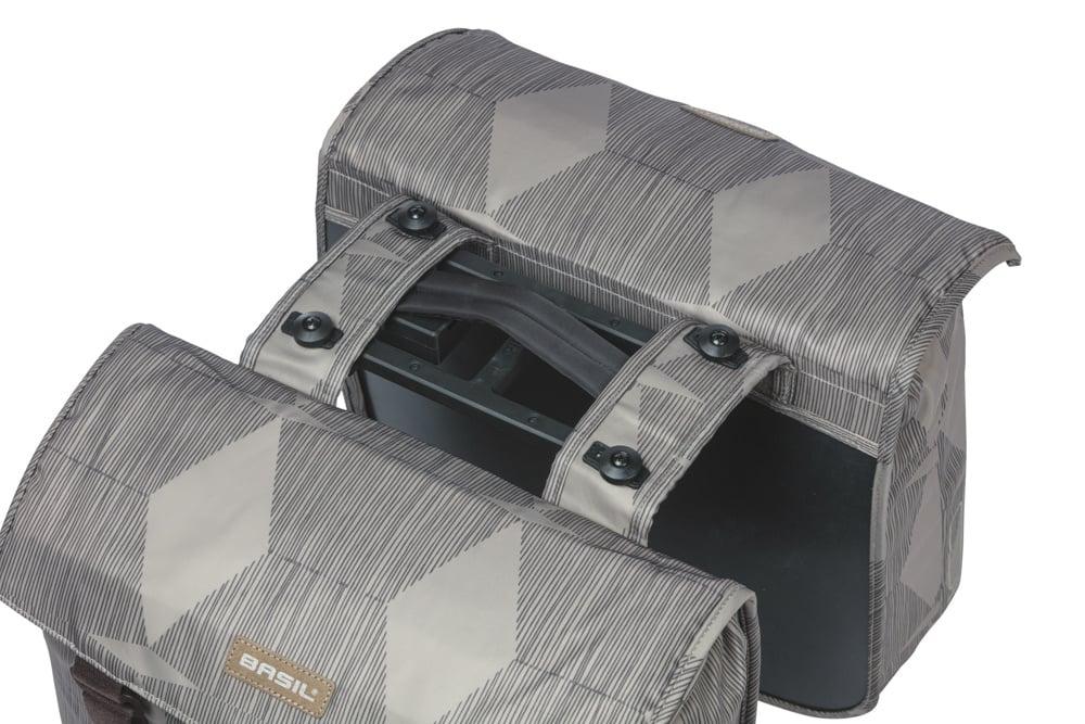 Basil Basil Elegance - Dubbele Fietstas MIK - 40-49 Liter - Chateau Taupe