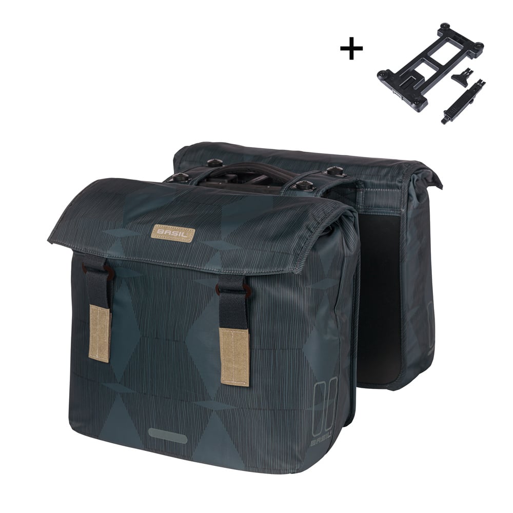 basil Basil Elegance - dubbele fietstas MIK - 40-49 liter - estate blauw