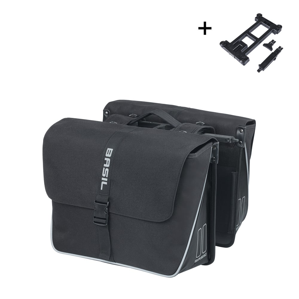 basil Basil Forte - dubbele fietstas MIK - 35 liter - zwart