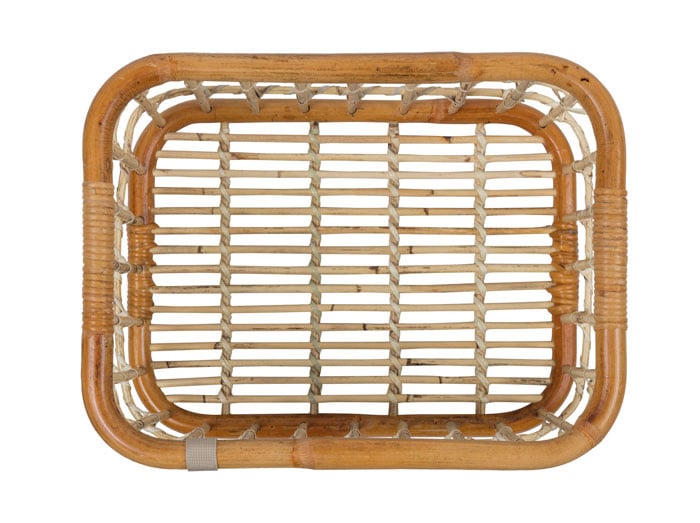 Basil Basil Green Life - Rotan Fietsmand - Large - Voorop- Natural Bruin