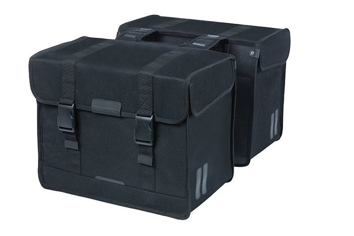 basil Basil Kavan Eco Classic - dubbele fietstas - 58 liter - zwart