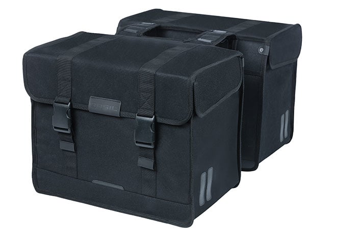 basil Basil Kavan Eco Classic - dubbele fietstas - 68 liter - zwart