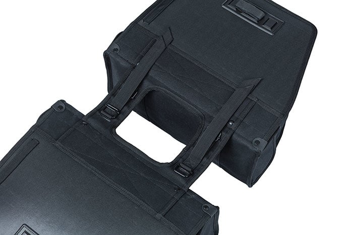 Basil Basil Kavan Eco Classic Rounded - Dubbele Fietstas - 46 Liter - Zwart