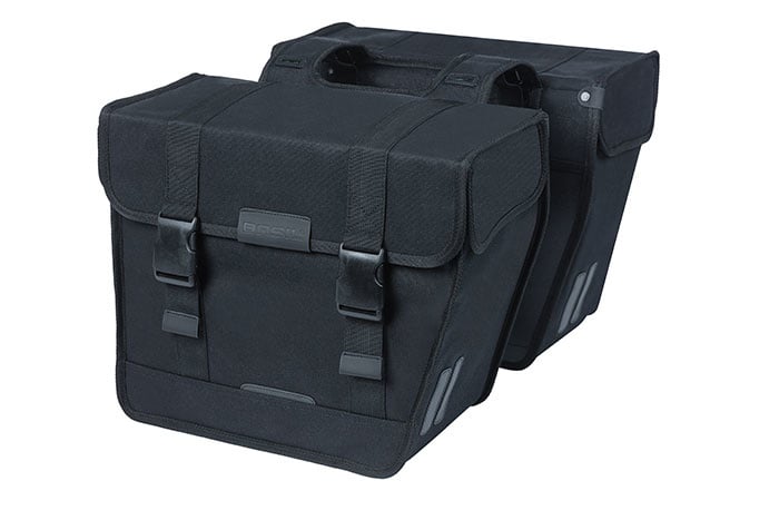 Basil Basil Kavan Eco Classic Rounded - Dubbele Fietstas - 46 Liter - Zwart