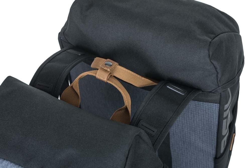 Basil Basil Miles - Dubbele Fietstas - 34 Liter - Zwart/grijs