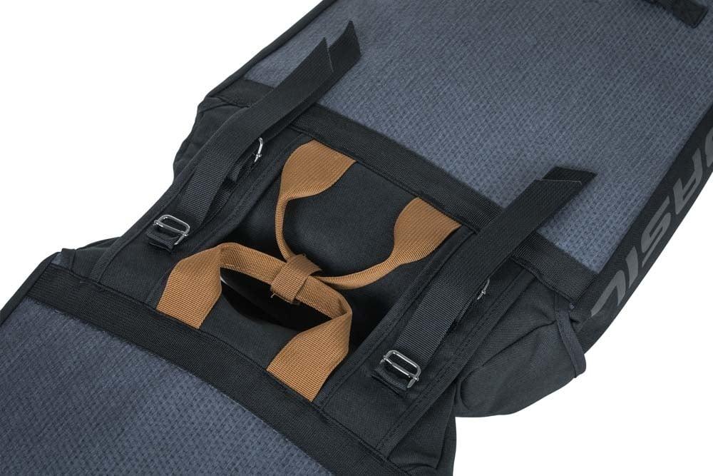 Basil Basil Miles - Dubbele Fietstas - 34 Liter - Zwart/grijs
