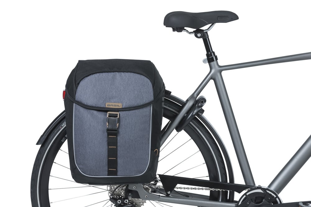 Basil Basil Miles - Dubbele Fietstas MIK - 34 Liter - Grijs/zwart