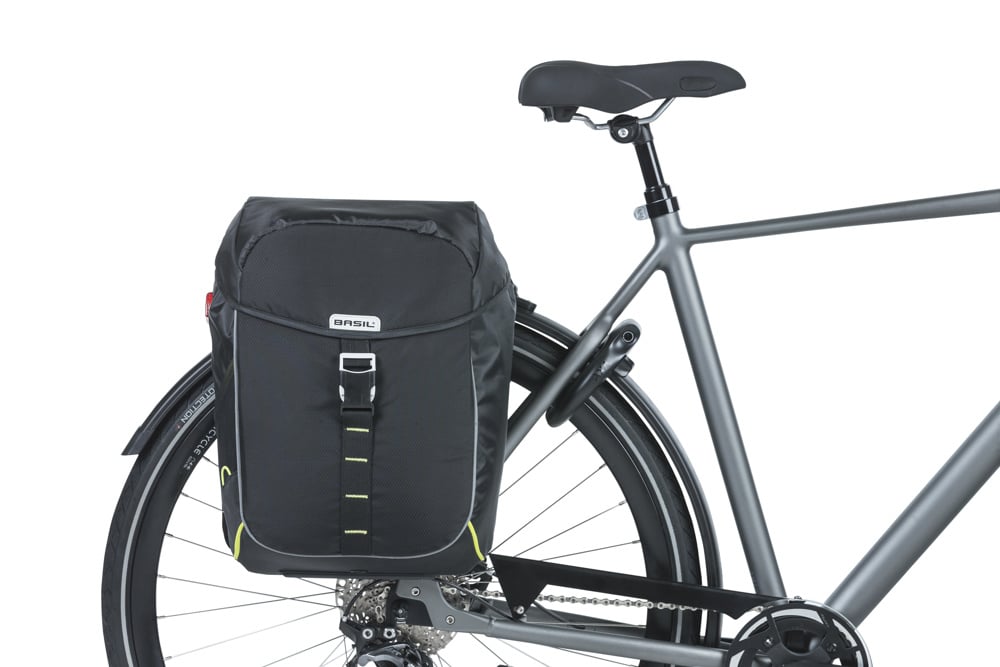 Basil Basil Miles MIK – Dubbele Fietstas – 34 Liter - Zwart