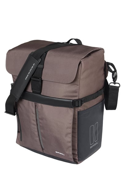 basil Basil Move fietsschoudertas MIK Hooks - enkele fietstas - 15 liter - bruin