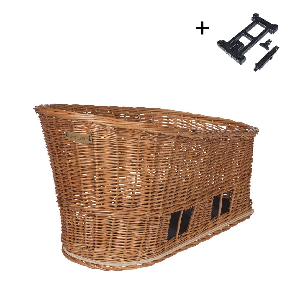 basil Basil Pasja - hondenfietsmand MIK - large - 50 cm - achtermand - natural