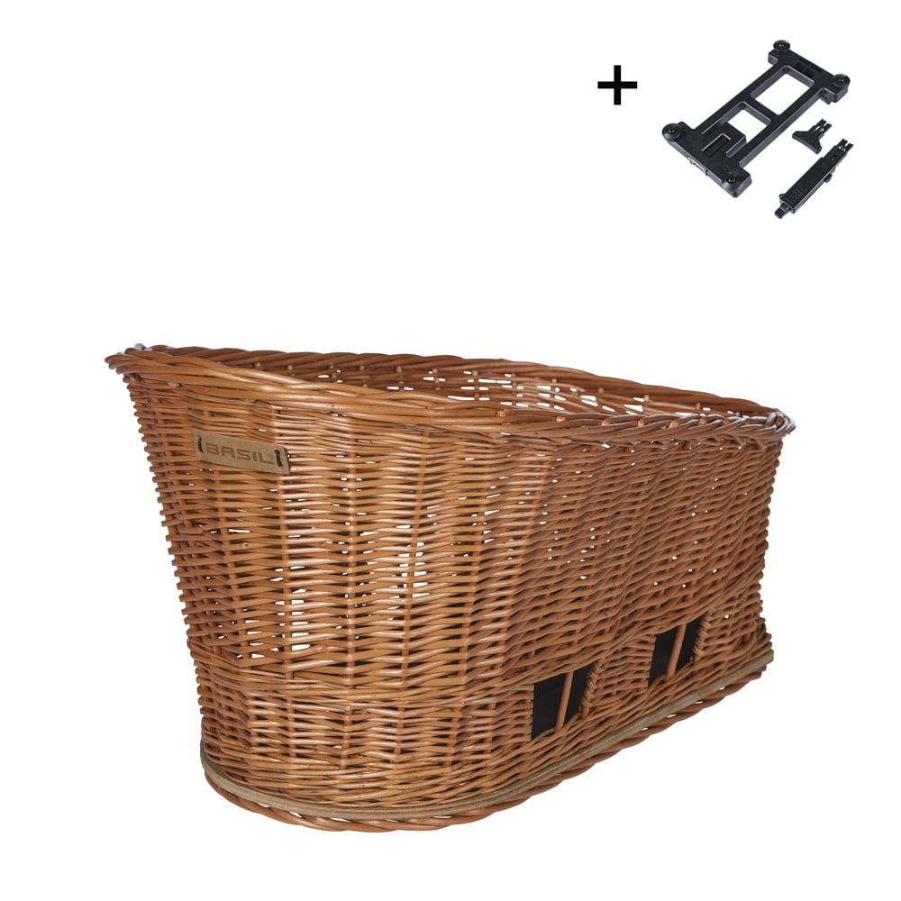 basil Basil Pasja - hondenfietsmand MIK - medium - 45 cm - achtermand - natural