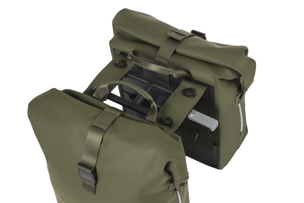Basil Basil SoHo Nordlicht MIK - Dubbele Fietstas - 41 Liter - Moss Groen