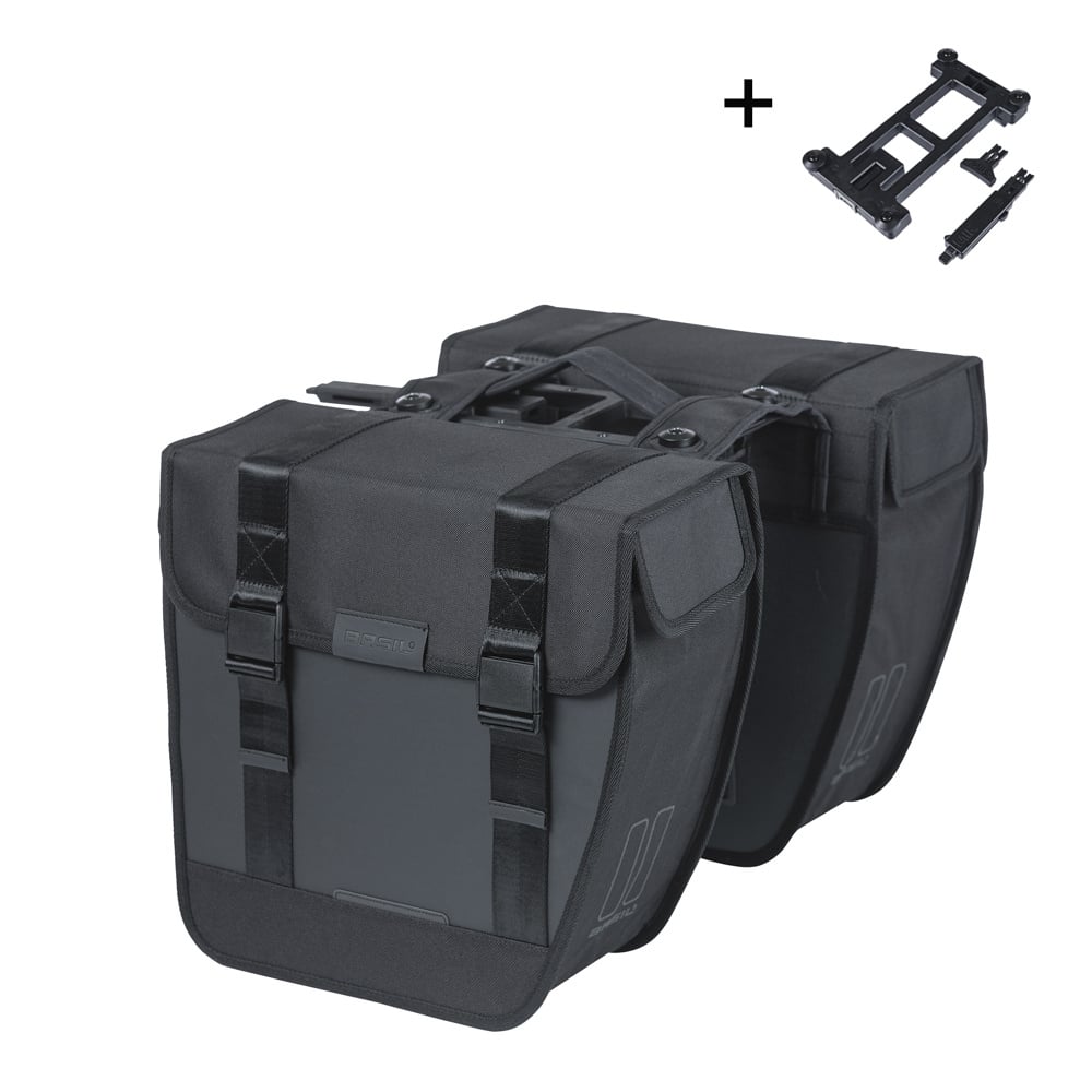 Basil Basil Tour Waterproof - Dubbele Fietstas MIK - 28 Liter - Zwart