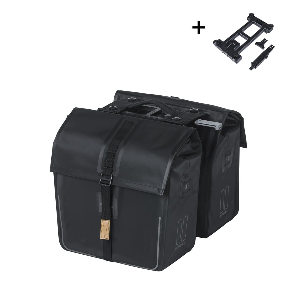 basil Basil Urban Dry – dubbele fietstas MIK – 50 liter - zwart