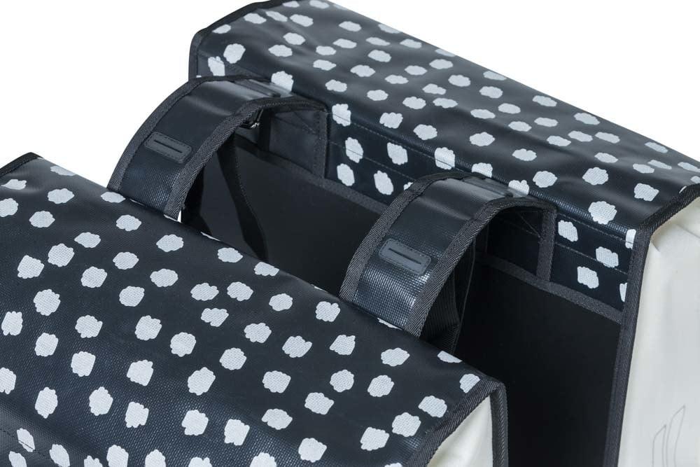 Basil Basil Urban Load - Dubbele Fietstas - 48-53 Liter - Zwart Met Reflecterende Stippen