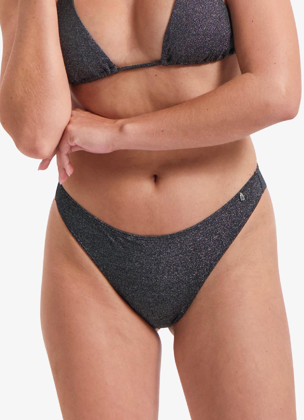 beachlife Black Glitter brazilian bikinibroekje