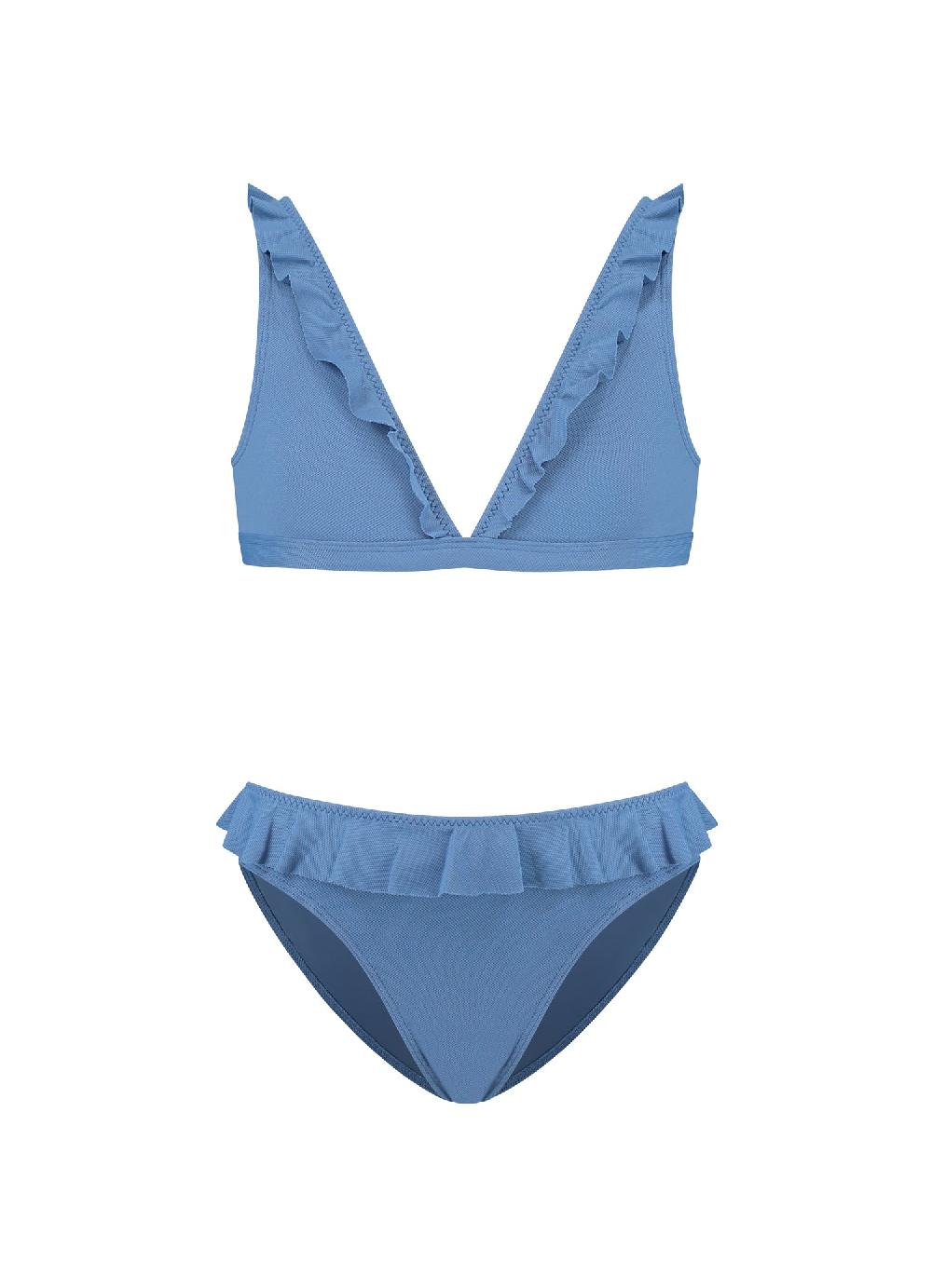 beachlife Blue meisjes ruffle bikiniset