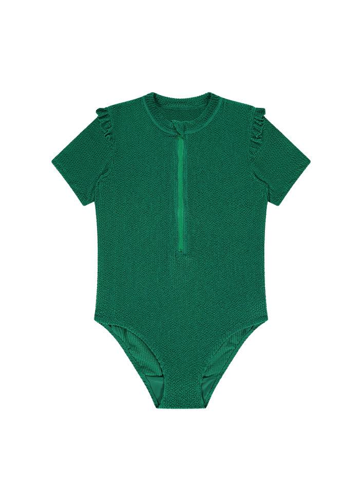 beachlife Fresh Green meisjes zipper badpak