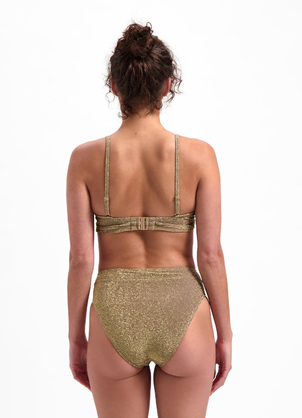 Beachlife Gold Glitter High Waist Bikinibroekje