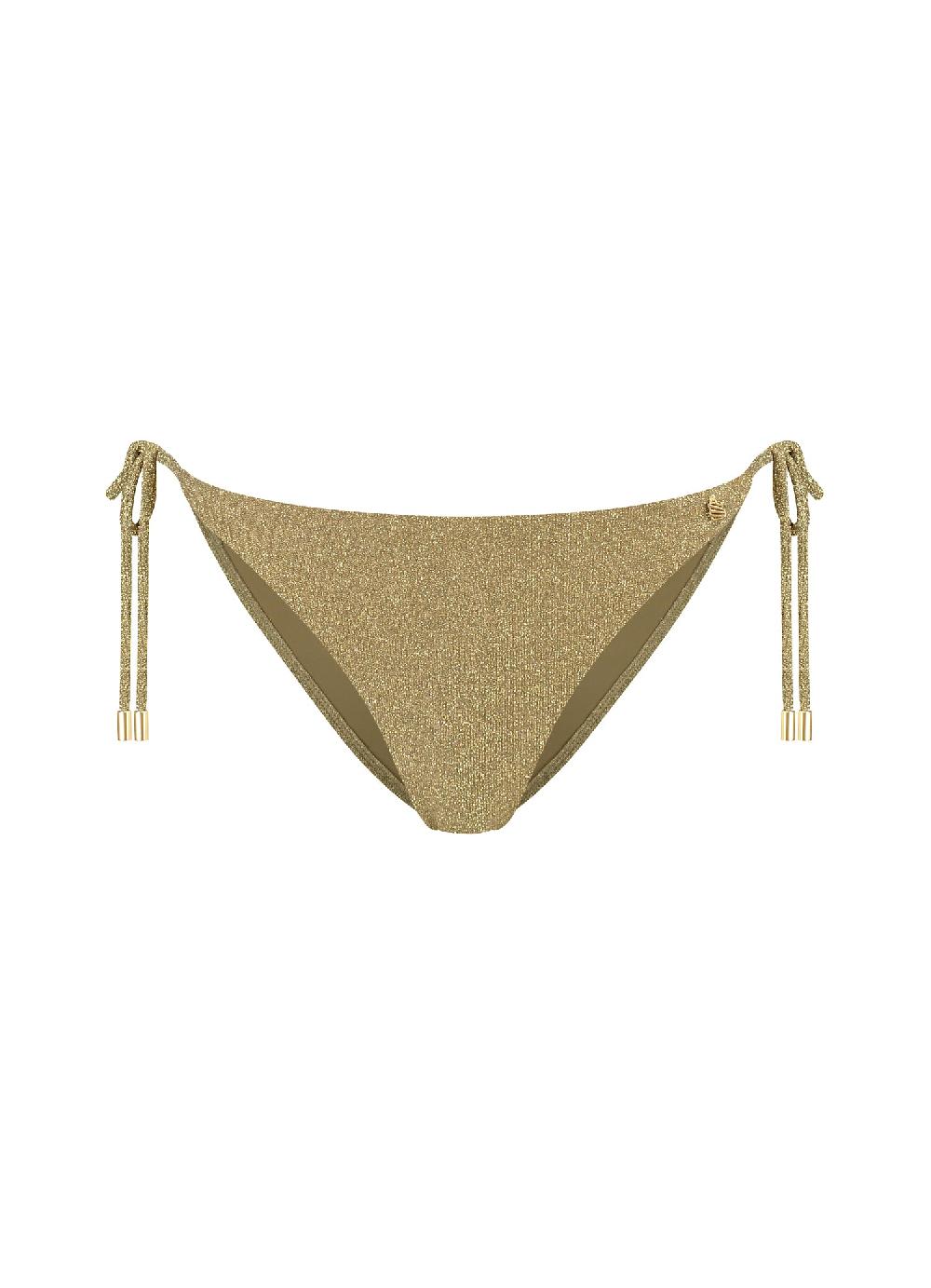 Beachlife Gold Glitter Strik Bikinibroekje