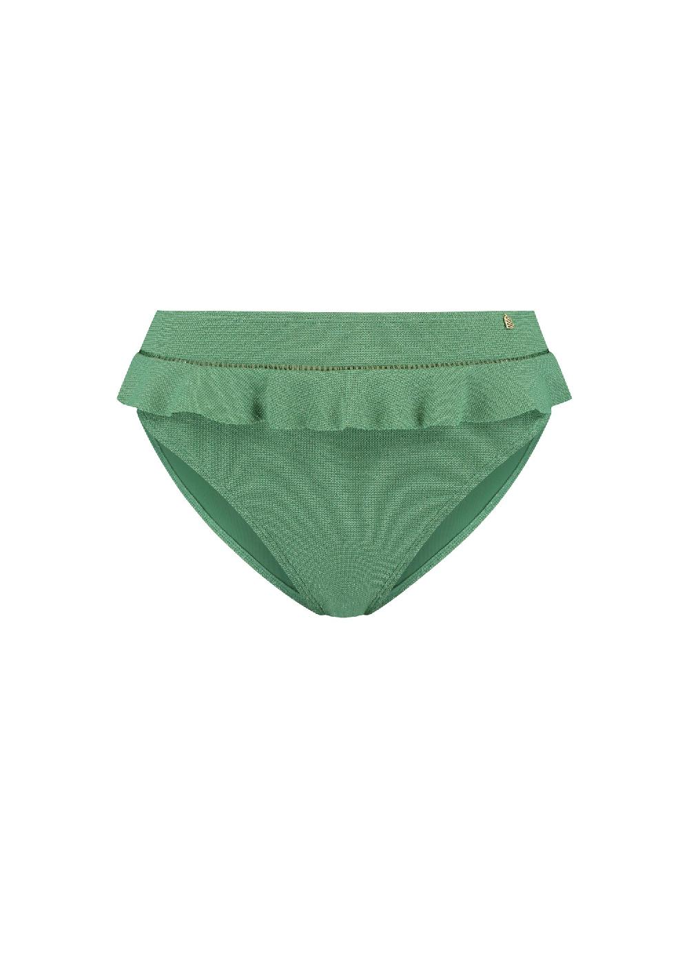 Beachlife Green Shimmer High Waist Bikinibroekje