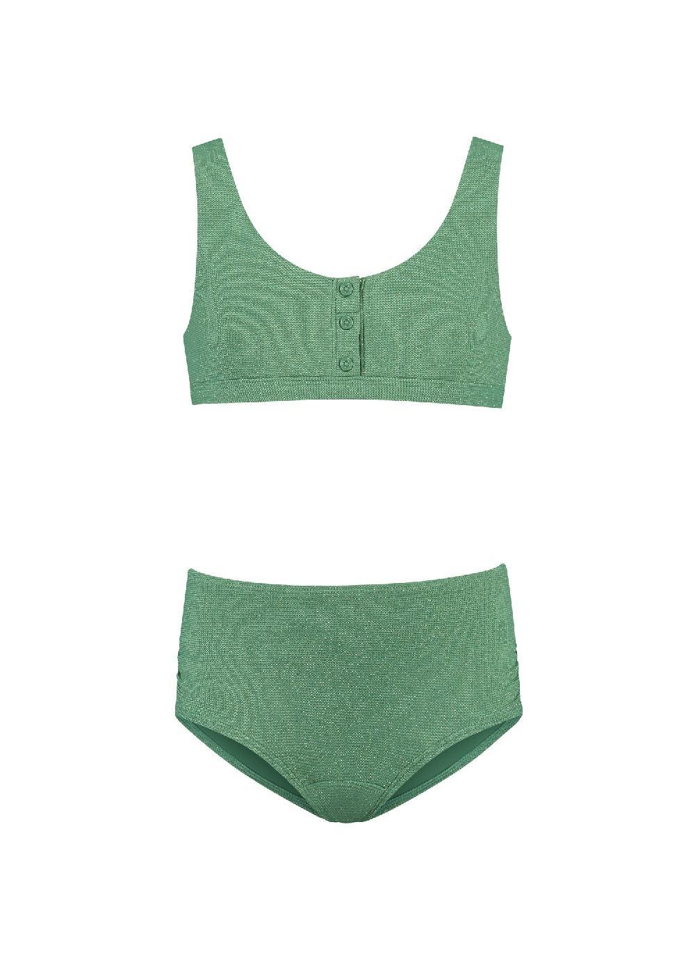 beachlife Green Shimmer sporty bikinset