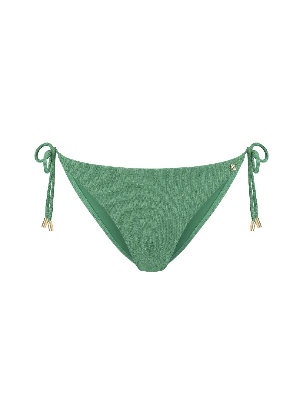 Beachlife Green Shimmer Strik Bikinibroekje
