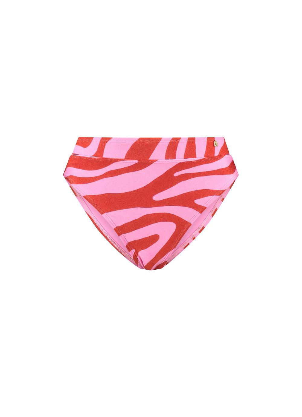 Beachlife Pink Zebra High Waist Bikinibroekje