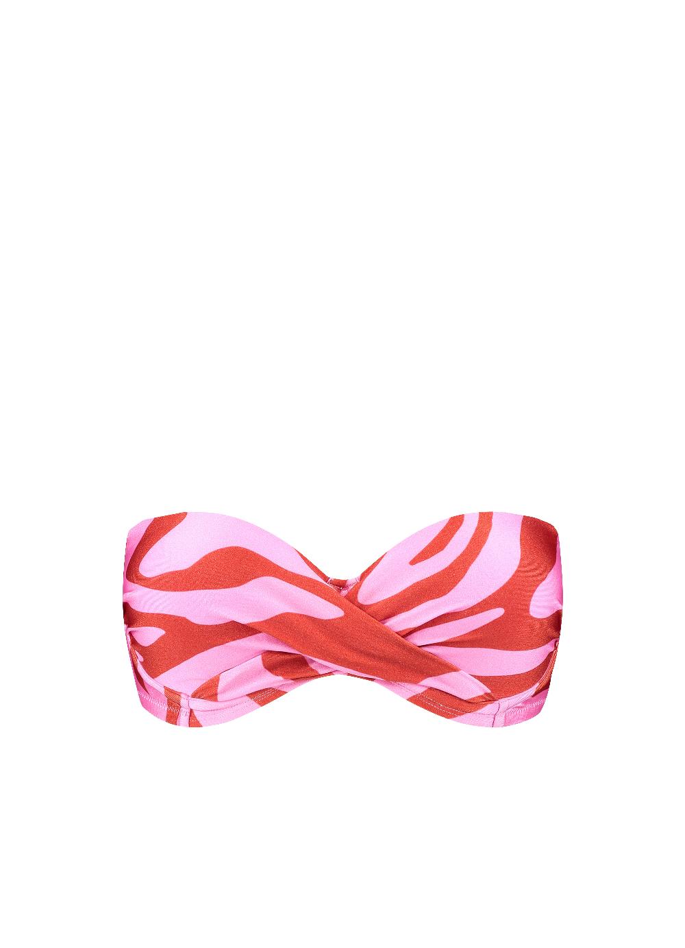 Beachlife Pink Zebra Multiway Bikinitop