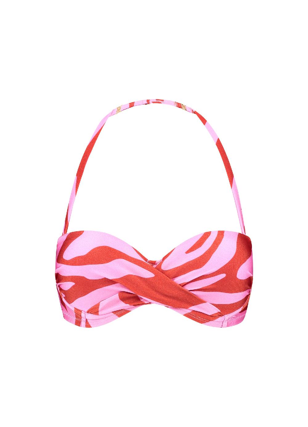 Beachlife Pink Zebra Multiway Bikinitop