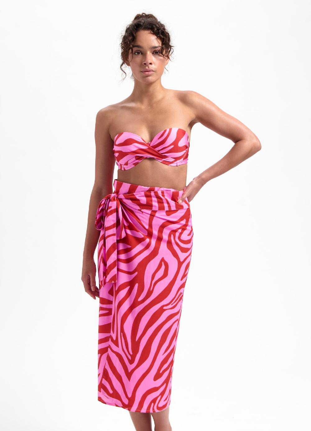 beachlife Pink Zebra overslagrok