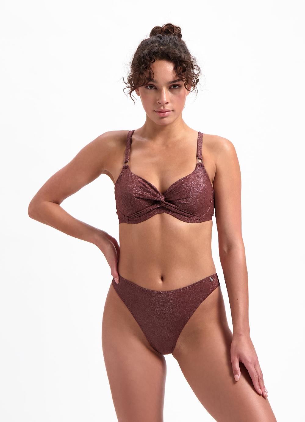 beachlife Raisin Glitter full cup bikinitop