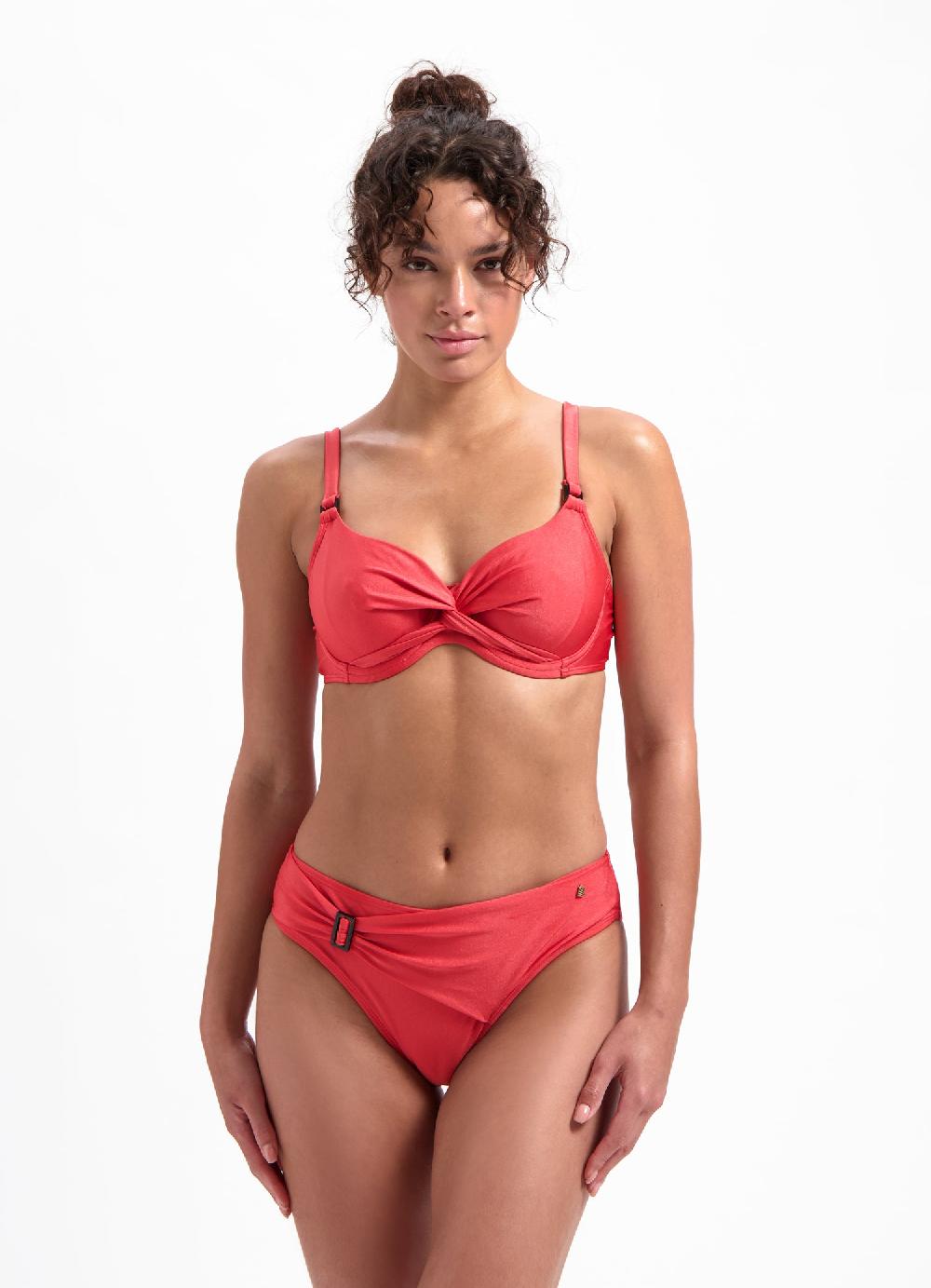 beachlife Red Shine full cup bikinitop
